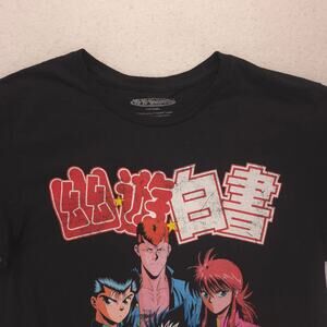 Yu Yu Hakusho Anime Short Sleeve Pullover Graphic T-Shirt Mens Size M Black